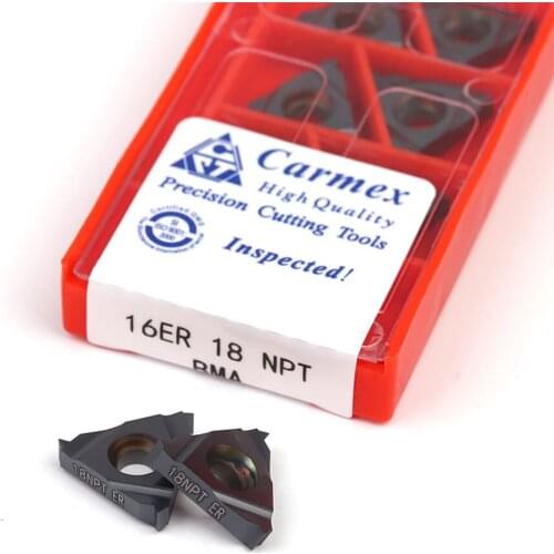 10pcs 16ER 8.0NPT 11.5NPT 14NPT 18NPT 27NPT plate carbide blades 16IR CNC Thread Turning Lathe cutter tools For stainless steel