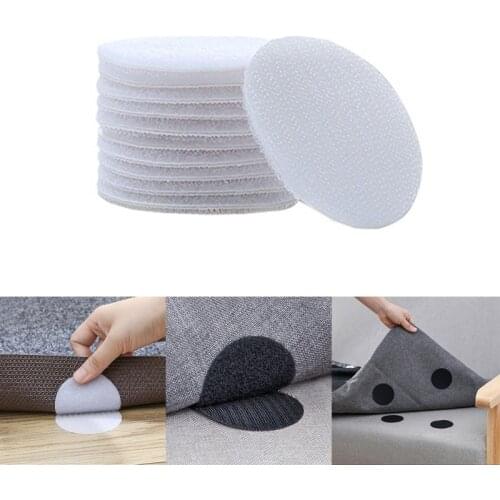 5pcs multi-purpose non-marking back rubber sofa holder sheet mat non-slip double-sided Velcro Carpet Gripping Stickers