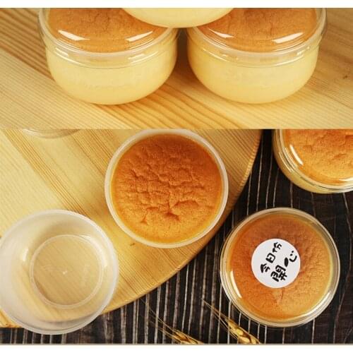 50pcs Caramel Pudding Cup Net Red Japanese Fat Cup High Temperature Oven Cheese Cheese Jelly Cup Household Party Cup With Lid