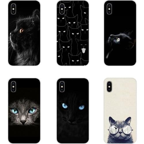 Accessories Phone Shell Covers For Apple iPhone X XR XS 11Pro MAX 4S 5S 5C SE 6S 7 8 Plus ipod touch 5 6 Black Cat