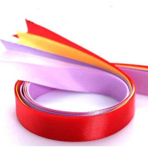 Free Shipping 100 Yards/Roll 25mm Colorful Silk Satin Ribbon Wedding Party Decoration Gift Craft Sewing Ribbon Cloth HUA09