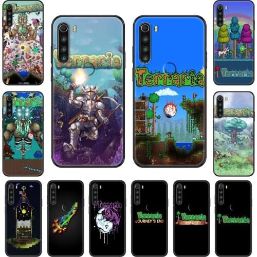 Game Terraria Phone case For Xiaomi Redmi Note S2 4 5 6 7 8 A S X Plus Pro black trend shell soft cell cover 3D cover luxury