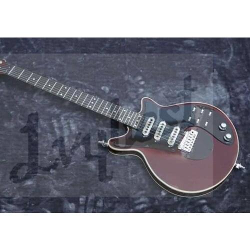 Lvybest electric guitar customized body and headstock shape,SSS pickups,chrome parts with grover tuner,rosewood fingerboard