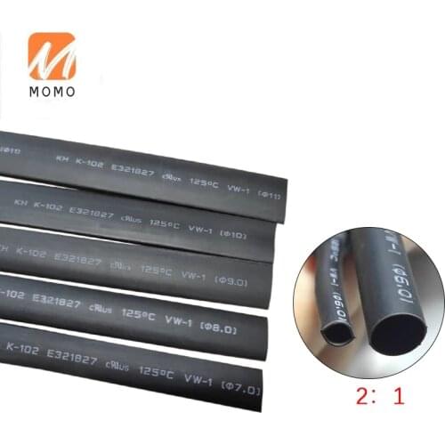 Heat Shrink Tube Kit 1/2/3/4/5/6/8/10mm 2:1 Black Insulation Sleeves Heatshrink Tubing Shrinkable Sleeving Wrap 1MM-70MM for DIY