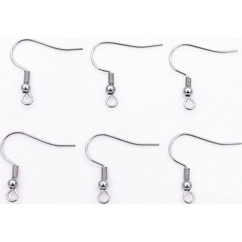 50pcs/lot(25 pairs) 20mm Stainless Steel Earring hook Ear Wire DIY Jewelry Making Findings Earring Accessories for Women