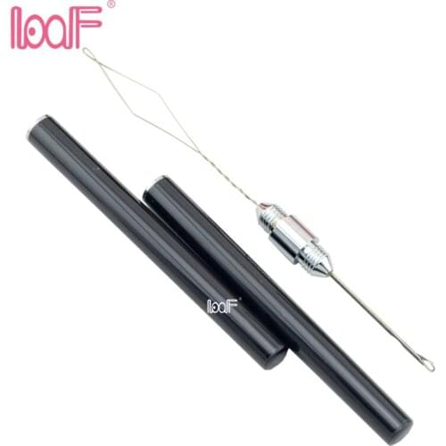LOOF 200pcs Hook Needles Pulling Needles for Micro Rings/Beads Hair Extension Threader Loop Wig Needle Hair Extension Tools