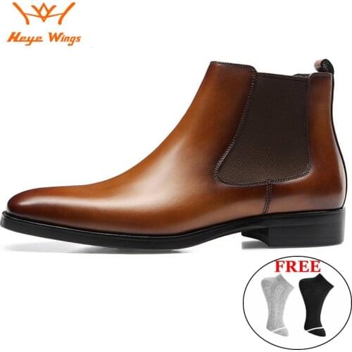 Mens High Top Shoes British Square Head Carved Short Boot Top Leather Trend Martin Boots