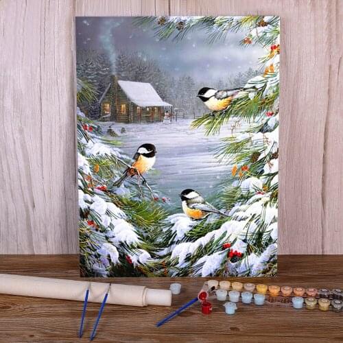 Animal Bird Paint By Numbers Complete Kit Oil Paints 40*50 Painting On Canvas Home Decoration For Adults Wholesale