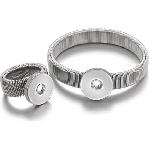 New Simple Beauty metal snap bracelets Jewelry fit DIY 18MM snap buttons beautiful Flexible bangles wholesale SG0156
