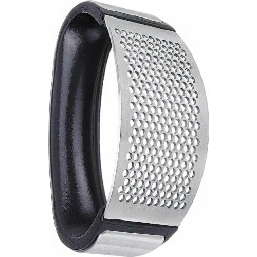 SRO Kitchen Stainless Steel Garlic Press Rocker Chopper Metallic Presser Multi-function Manual Kitchen Accessories