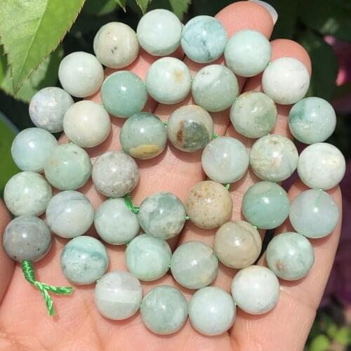 Natural Chrysoprase Australia Jades Stone Beads Round Loose Spacer Beads for Jewelry Making Diy Bracelet Necklace 6/8/10mm 15"