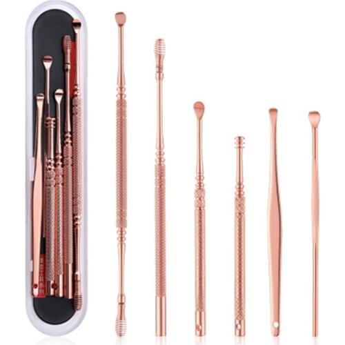 LED Light Ear Pick Ear Wax Removal Earpick Nose Clean Tweezers Picks Wax Remover 6Pcs/7Pcs/8Pcs Baby Adults Ear Care Set