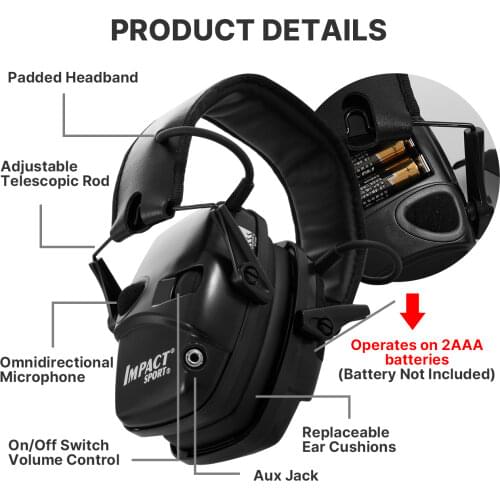 Tactical Electronic Shooting Earmuff Outdoor Sports Anti-noise Headset Impact Sound Amplification Hearing Protective Headset