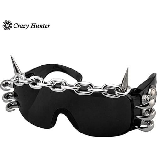 Punk rock studded cosply dancing glasses cool men/lady sunglasses
