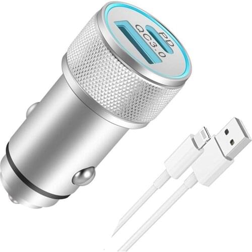20W USB C Fast Charger For IPhone 12 Pro Max Mini 11 XS XR X 8 7 Dual Port Power Delivery PD Car Adapter With Phone Accessories