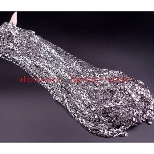 Free DHL 100meter/bag on sale 2.5mm Long Box Link Chain Stainless Steel Jewelry Finding Chain Jewelry marking wholesale
