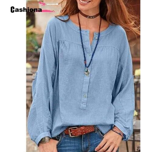 Women Autumn Single Breasted Shirt Blue Gray Tops Long Sleeve Elegant Fashion Blouse Oversized 5xl Femme blusas shirt ropa mujer