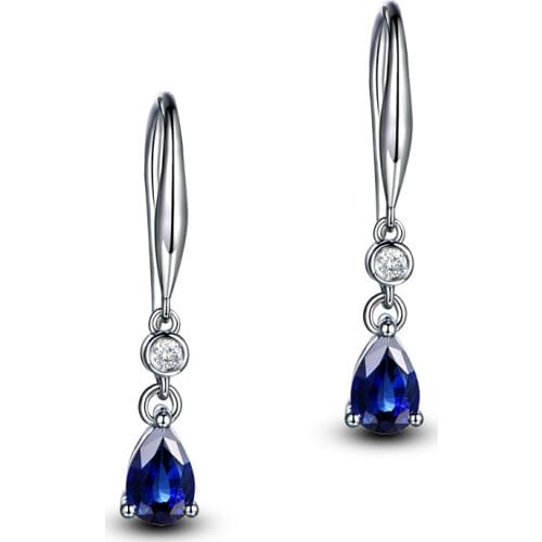 2021 Charms 925 Silver Women Drop Earrings Jewelry Long Style With Colors Zircon Crystal Flower Gemstone Ornament For Party Gift