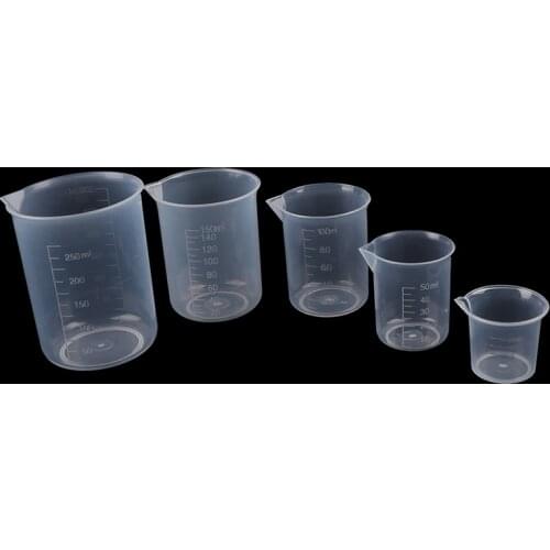 10pcs / 50ml-500ml Transparent Cup Transparent Plastic Measuring Cup for Home Kitchen Baking Utensils
