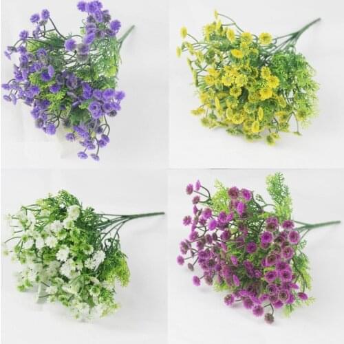 10pcs 7 Artificial PVC Gypsophila Flowers Bouquet For Wedding Party Home Holidays Venue Decoration Bouquet DIY Making