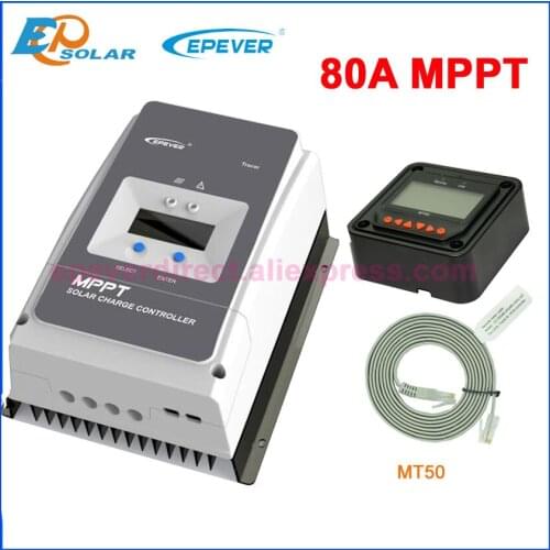 100% EPEVER MPPT 80A Tracer Solar Charge Controller for 12V 24V 36V 48V Acid Lithium Max pv 150v 200v Tracer8415AN Tracer8420AN