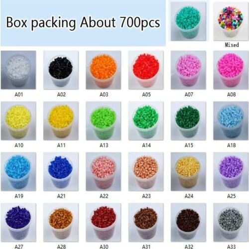 2.6mm Mini Hama Beads 700Pcs/box 84 kinds colors Available 100% Quality Guarantee PUPUKOU Iron Beads Activity Fuse Beads