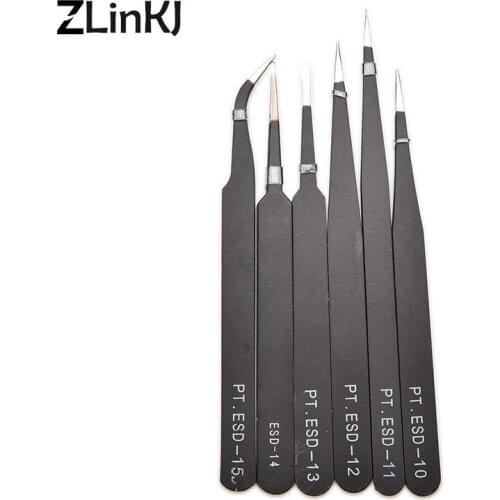 ESD-10/ESD-11/ESD-12/ESD-13/ESD-14/ESD-15 6 Styles Wholesale VETUS BGA ESD Antistatic Tweezers