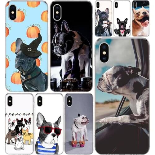 French Bulldog Phone Case Cover For Iphone 12 Mini Pro 11 7 8 6 6S Plus + X XS MAX XR 5 5S SE Fashion Art TPU Coque Shell Capa