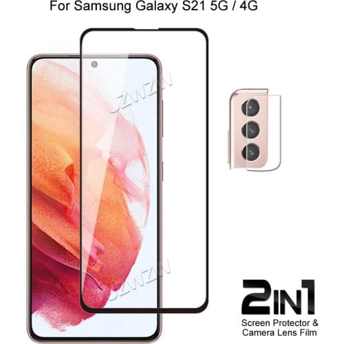 For Samsung Galaxy S21 5G / 4G Camera Lens Protecting Film & Full Cover Protective Tempered Glass Screen Protector