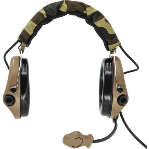 Electronic Shooting MSASORDIN Tactical Headset Military Hunting Noise Reduction Airsoft Headset Hearing Protection Earmuffs DE