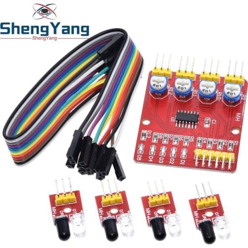F233-01 Four-way infrared tracing / 4 channel tracking module / transmission line / obstacle avoidance / car / robot sensors