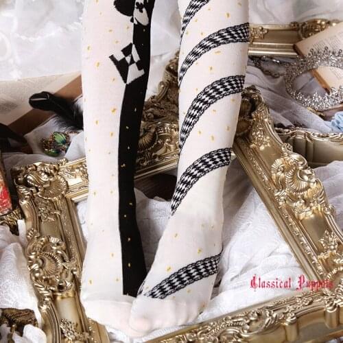 Japanse style classical Alice stripe stocking Girl lolita COS socks Student Knee socks