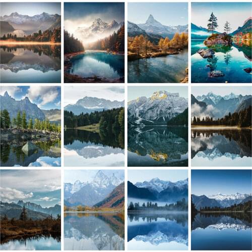 HUACAN 5D DIY Diamond Painting New Landscape Mountain Rhinestones Diamond Embroidery Sale River Rhinestones Mosaic Home Decor