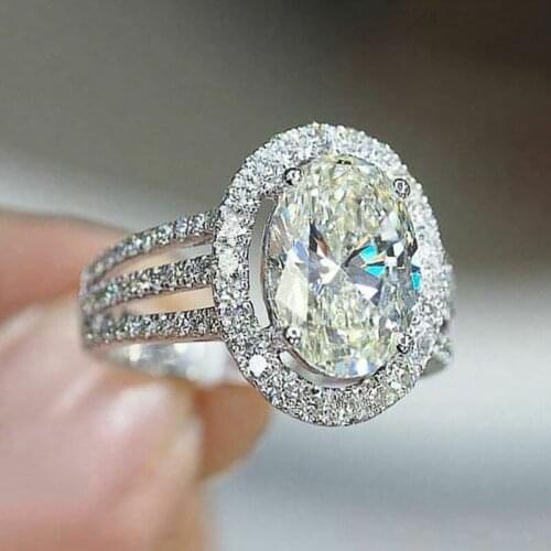 Huitan Luxury Fashion Design Women Ring Party Elegant Ladys Accessories with Brilliant Cubic Zirconia Temperament Sweet Jewelry