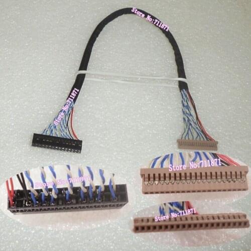LVDS 2ch 6bit DF14 LCD Screen Cable Line S6 Double Six 20 30Pin DF14 LCD Panel Line DF14 S6 20P to 20Pin LCD Panel cable wire