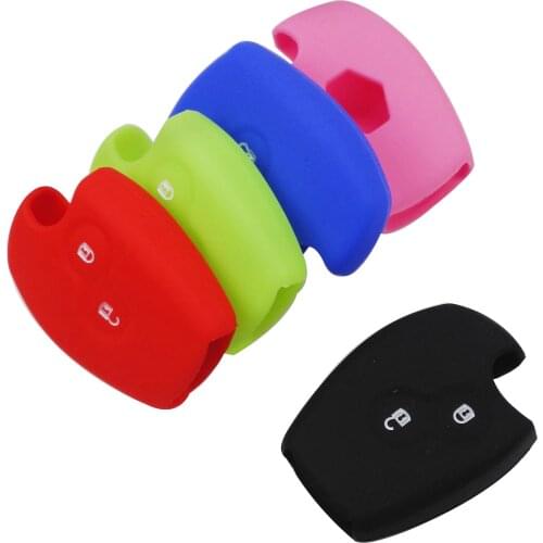 Kutery 10PCS Silicone Remote Car Key Case 2BTN For Renault Duster Logan Fluence Clio Dacia Modus Clio Twingo Kangoo Protection