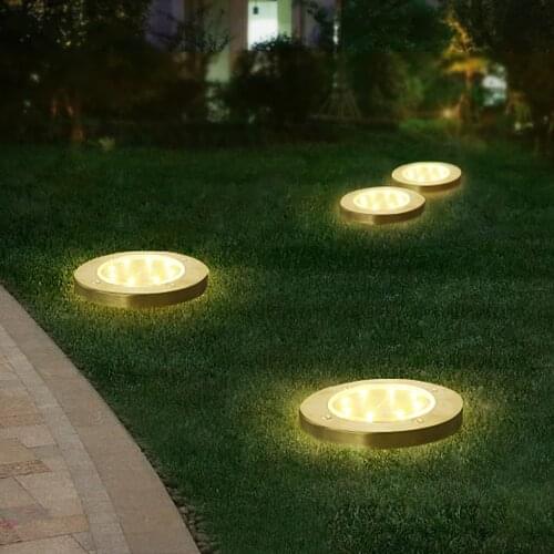 Solar Powered Lawn lamp Waterproof LED Garden Underground light Yard Pathway Deck lights Patio Landscape lighting Outdoor Decor