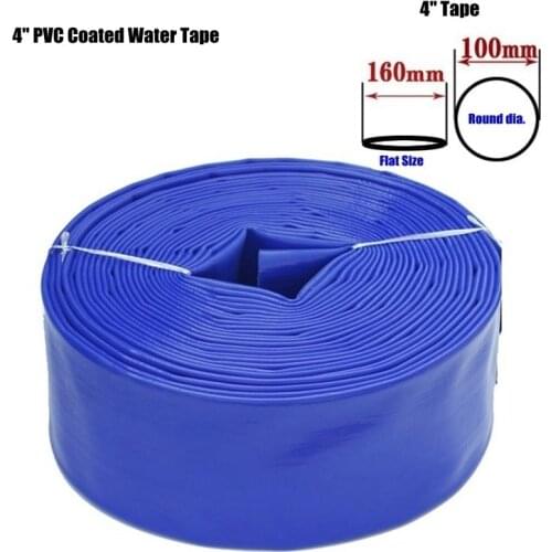 Wholesale 20m/Roll 4" Plastic Coating Water Tape Soft Pipe High Pressure Resistance Mine Slush Pumping PVC Coated Water Belt