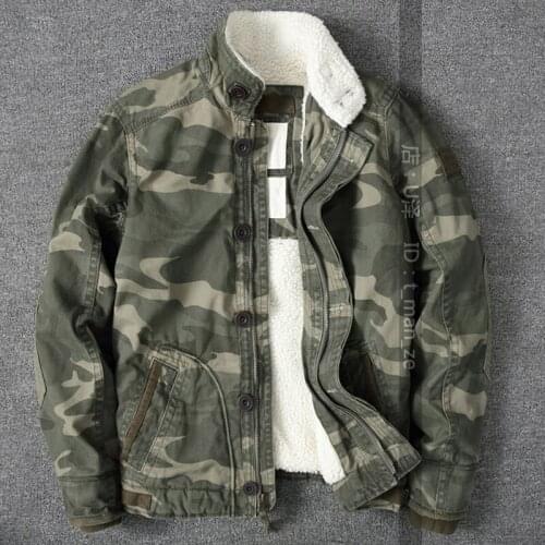 Camouflage Printed Mans Jackets Winter European and American Style Thick Warm Mens Outerwear Military Jackets New Overcoat A931