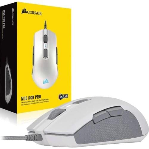 CORSAIR M55 RGB Pro Wired Ambidextrous Multi-Grip Gaming Mouse-12,400 DPI Adjustable Sensor-8 Programmable Buttons-Black