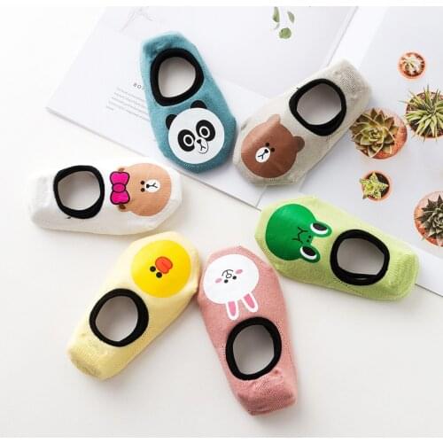 Two pairs Baby Floor Socks Toddler Socks Baby Cartoon Soft Non-Slip Dispensing Baby Socks Animal Spring Non-slip Rubber Soles
