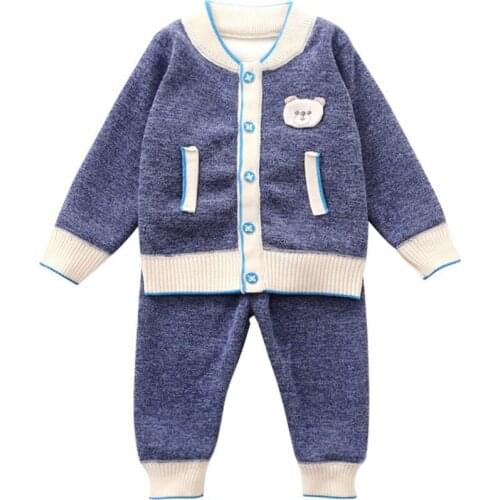 Autumn Winter Children Clothes Set 2020 New Girls Kids Cotton Thick Velvet Hoodies+pants 2pcs Suit For Boys Warm Clothes