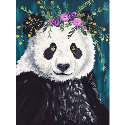 Panda Diamond Painting Oil Animal Round Full Drill Nouveaute DIY Mosaic Embroidery 5D Cross Stitch Home Decor Gifts
