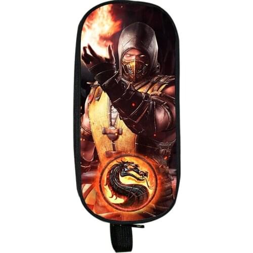 Scorpion In Mortal Kombat X Mask Pencil Case kids Pencil Holder Girls Makeup Box Boys School Pen Bag Students School Supplies