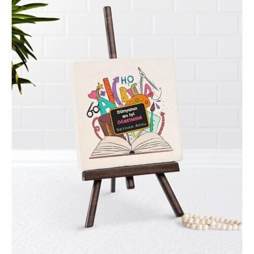 Personalized World best Öğretmeni Şovaleli Natural Taş-16