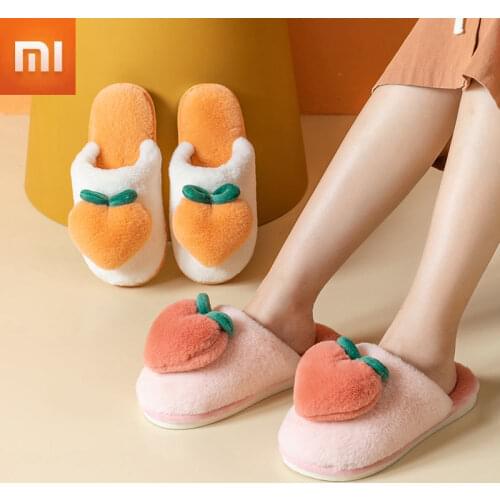 Xiaomi Plush Cotton Slippers Women Home Indoor Soft Winter Thicken Warm For Women Fashion Shoes House Bedroom Cute Slippers