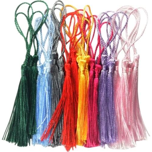 120Pcs/lot Mixed Colors Silky Floss bookmark Tassels DIY Bookmark Accessory DIY