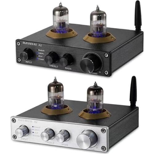 A2 Fever Grade 6N3 Tube Pre-stage Power Amplifier Bluetooth HIFI Lossless Receiver Amplifier Front High and Low Bass Adjustment