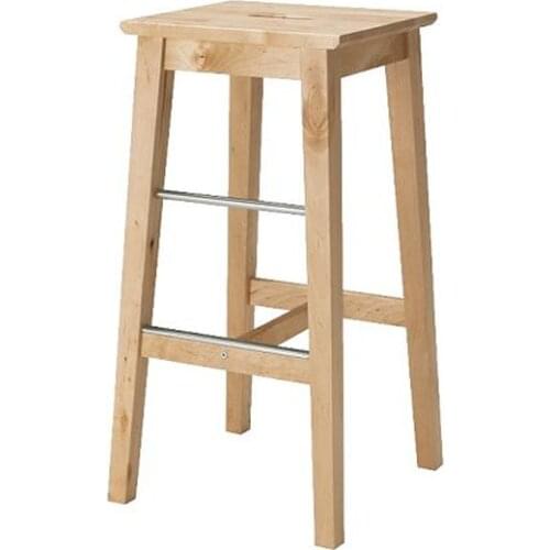 Solid Wooden Stool Bar Chair Bar Chair Bar Chair Simple Modern Bar Stool Family Front Desk High Bar Stool