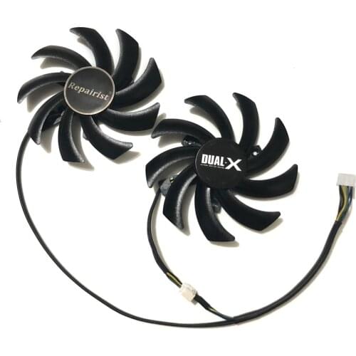 2Pcs/lot FD7010H12S DC 12V 0.35AMP 4Pin 85MM VGA Card Fan for Sapphire HD7870 HD7950 HD7970 HD7790 graphics card cooling